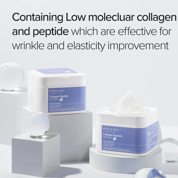 Mary & May - Collagen Peptide Vital Mask (30ea) - Makeup Stash Pakistan
