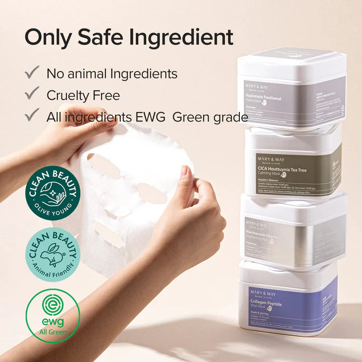 Mary & May - Collagen Peptide Vital Mask (30ea) - Makeup Stash Pakistan

