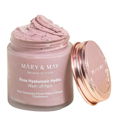Mary & May - Rose Hyaluronic Hydra Wash Off  Mask 125g  - Makeup Stash Pakistan