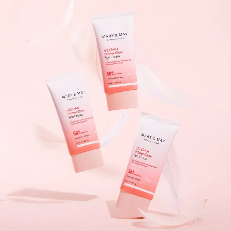 Mary & May - Vegan Primer Glow Sun Cream 50ml - Makeup Stash Pakistan