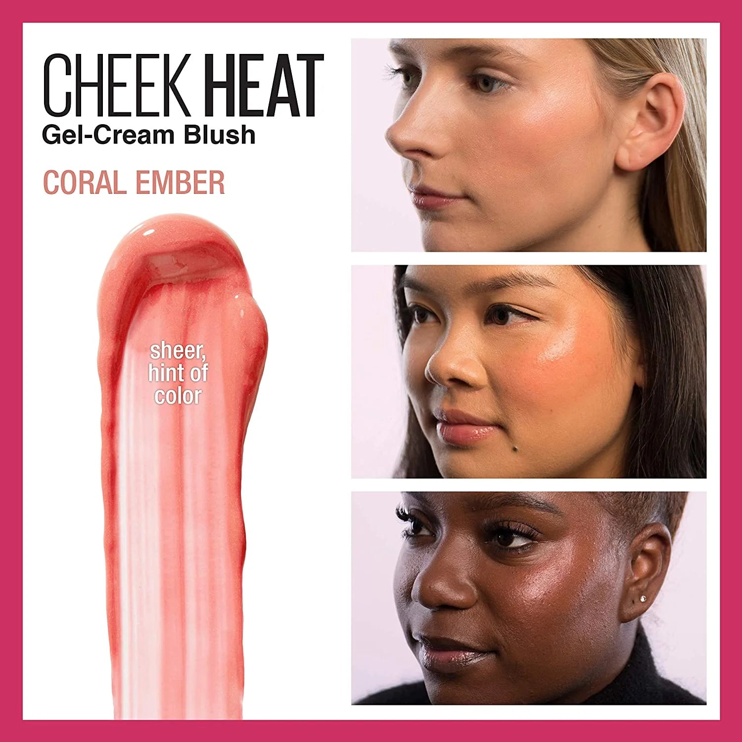 Maybelline Cheek Heat, Maybelline Coral Ember, Coral Ember Blush, Maybelline Gel Cream Blush, Gel Cream Blush, Dewy Blush, Water-Based Blush, Cream Blush, Sheer Blush, Buildable Blush, Coral Blush, Maybelline Makeup, Face Blush - Makeup Stash Pakistan