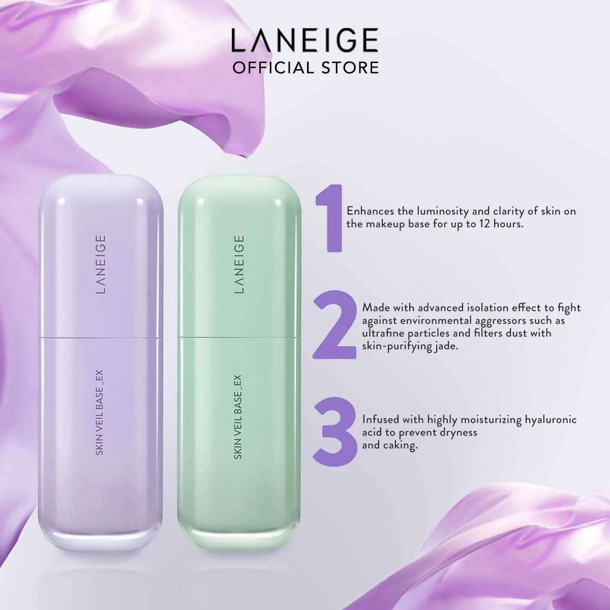 Laneige - Skin Veil Base-ex No.6 Mint Green SPF 28PA ++ 30ml - Makeup Stash Pakistan