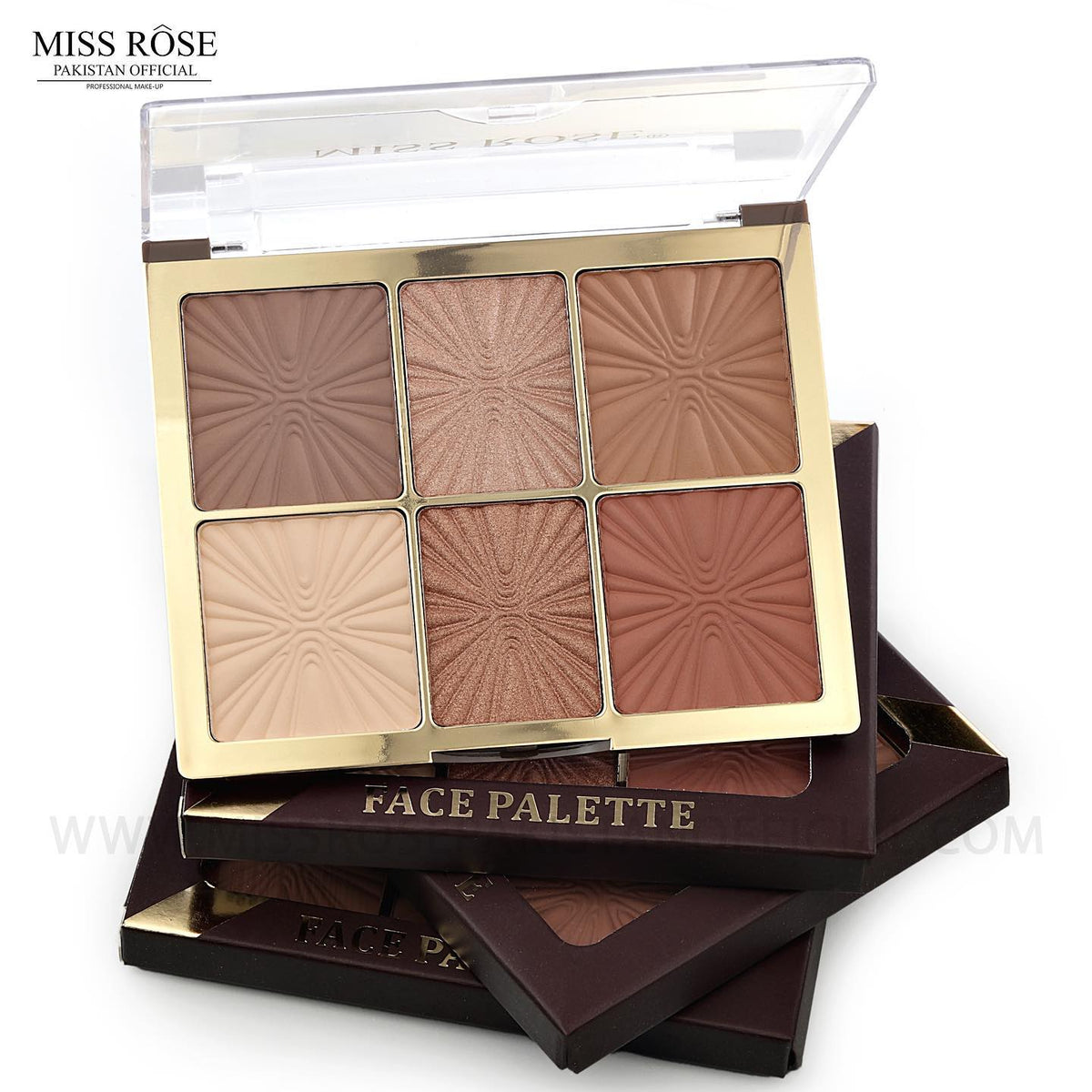 Miss Rose 6 Color Face Palette - Makeup Stash Pakistan