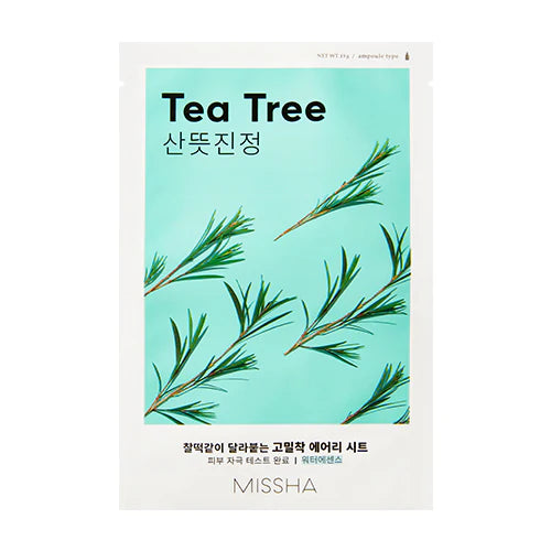 Korean Sheet Mask, Mask Sheet , Tea Tree Infused Sheet Mask,  Soothing, Hydration , Clear Skin - Makeup Stash Pakistan