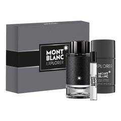 Mont Blanc Explorer Men Edp 3S Set (100Ml+7.5Ml+ 75G Deostick+Hard Box) - Makeup Stash Pakistan