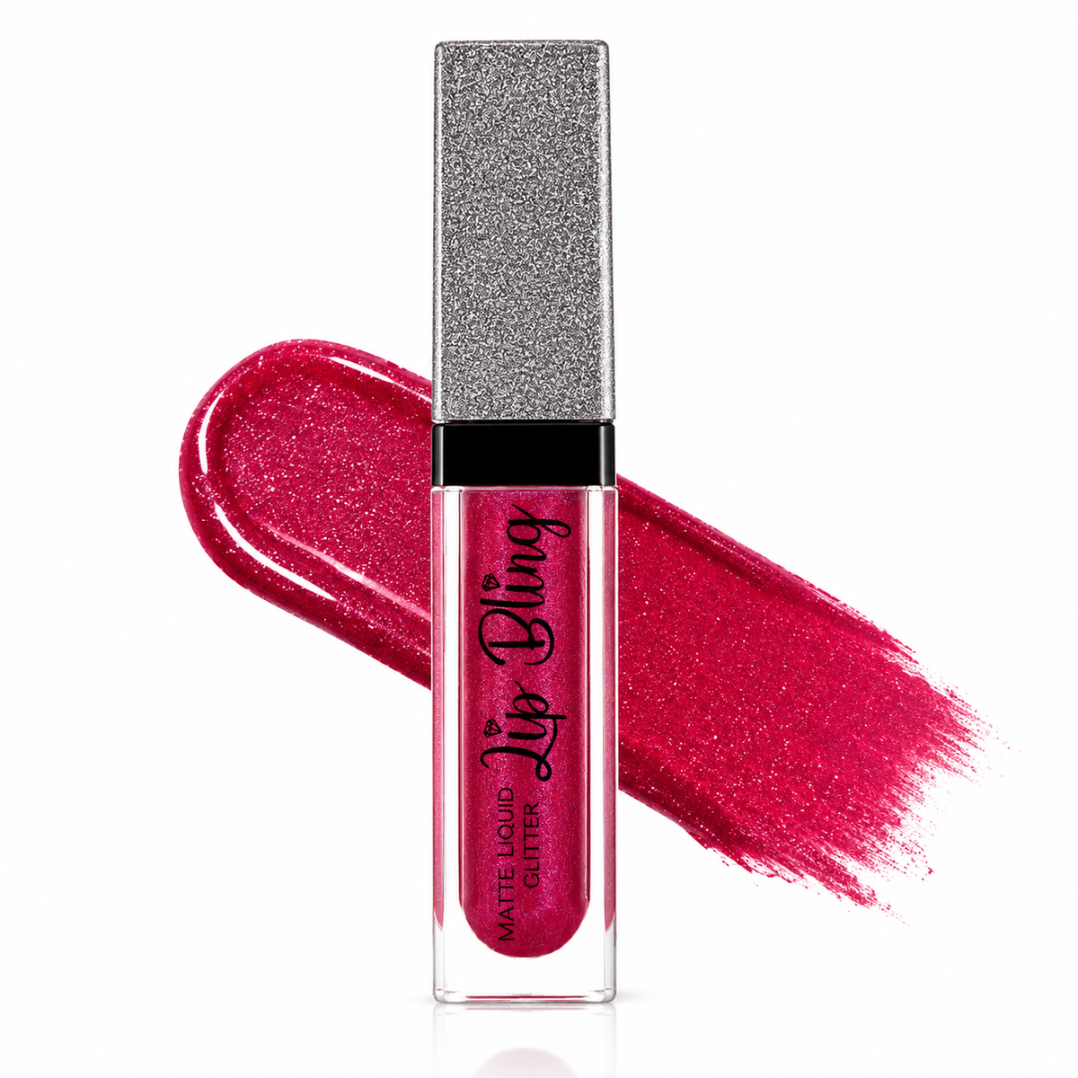 NH Bling, NH Bling Lipstick, Matte Liquid Lipstick, Glitter Lipstick, Liquid Glitter Lip, Berry Lipstick, Sparkle Lipstick, Matte Lip Color, Long Lasting Lipstick, Glam Makeup, Party Makeup, Bold Lip Makeup, Shimmer Lipstick - Makeupstashpk