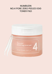 Numbuzin No.4 Pore Zero Peeled Egg Toner Pad 190ml (70 Pads) -Makeup Stash Pakistan