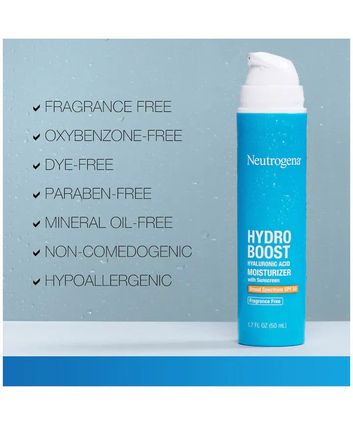 Neutrogena HydroBoost Hyaluronic Acid Moisturizer SPF 50 - Makeup Stash Pakistan