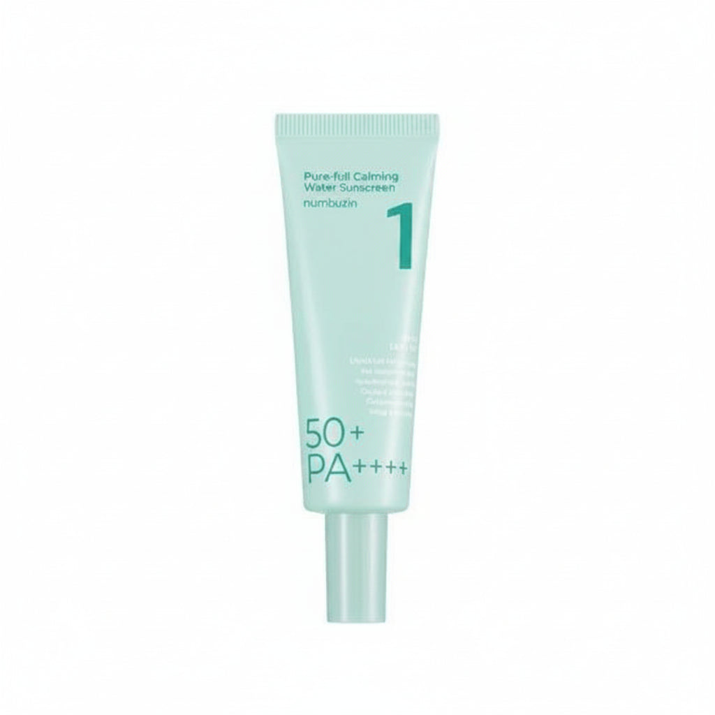 calming sunscreen, korean sunscreen, spf50 sunscreen, pa++++ sunscreen, water sunscreen, lightweight sunscreen, no white cast sunscreen, hydrating sunscreen, sunscreen for sensitive skin, acne safe sunscreen, k beauty sunscreen, daily sunblock, oily skin sunscreen, numbuzin no 1 sunscreen - Makeup Stash Pakistan