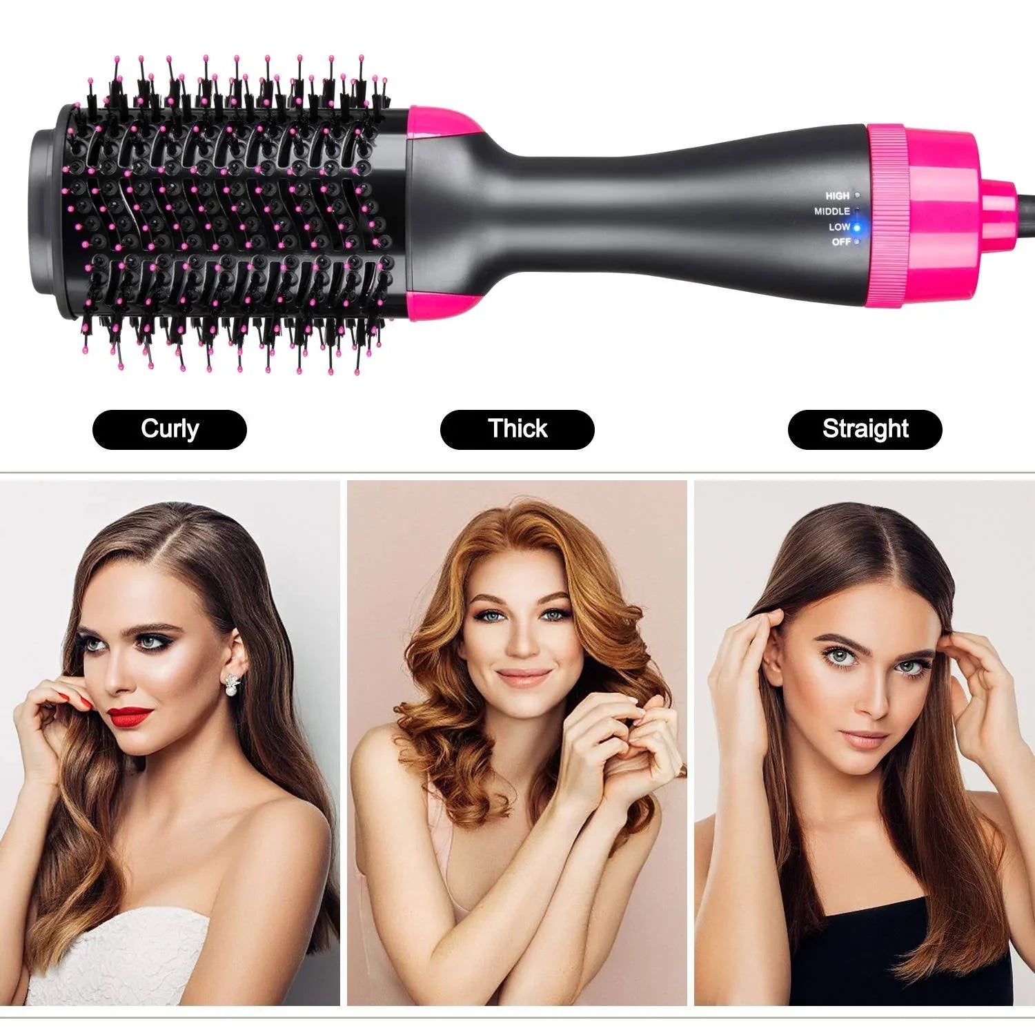 One Step Hot Air Brush Dryer and Straightener - Makeup Stash Pakistan