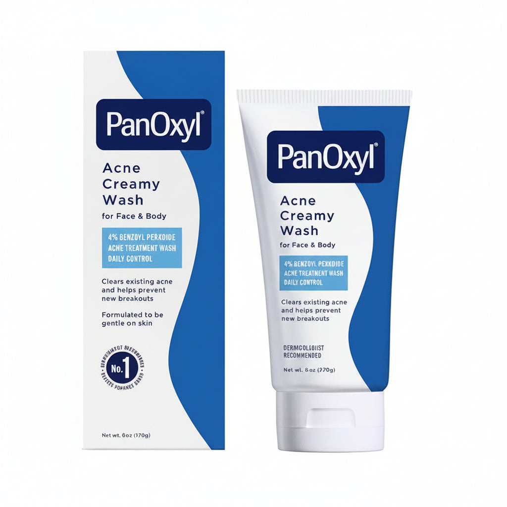 PanOxyl Acne Creamy Wash,Acne Face Wash,Body Wash for Acne,PanOxyl Face Wash,4 Percent Benzoyl Peroxide,Acne Fighting Cleanser,Best  Cleanser for Acne,Oily Skin Face Wash - Makeupstashpk