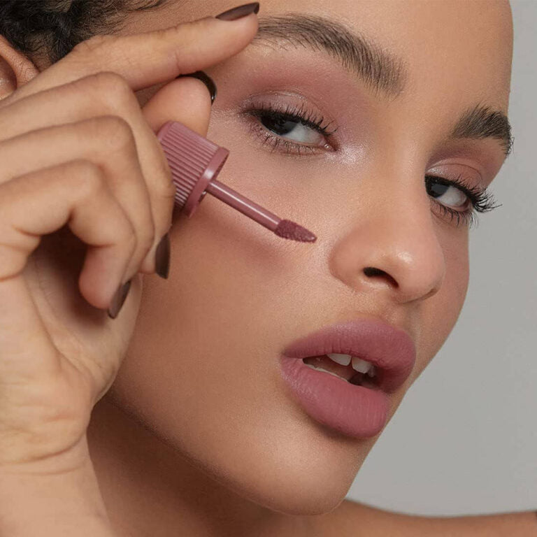 Rosy Nude lip tint, Korean nude lip tint, matte lip tint, long lasting lip tint, nude lipstick, everyday lip tint, K-beauty makeup, velvet lip tint, natural lip color - Makeup Stash Pakistan