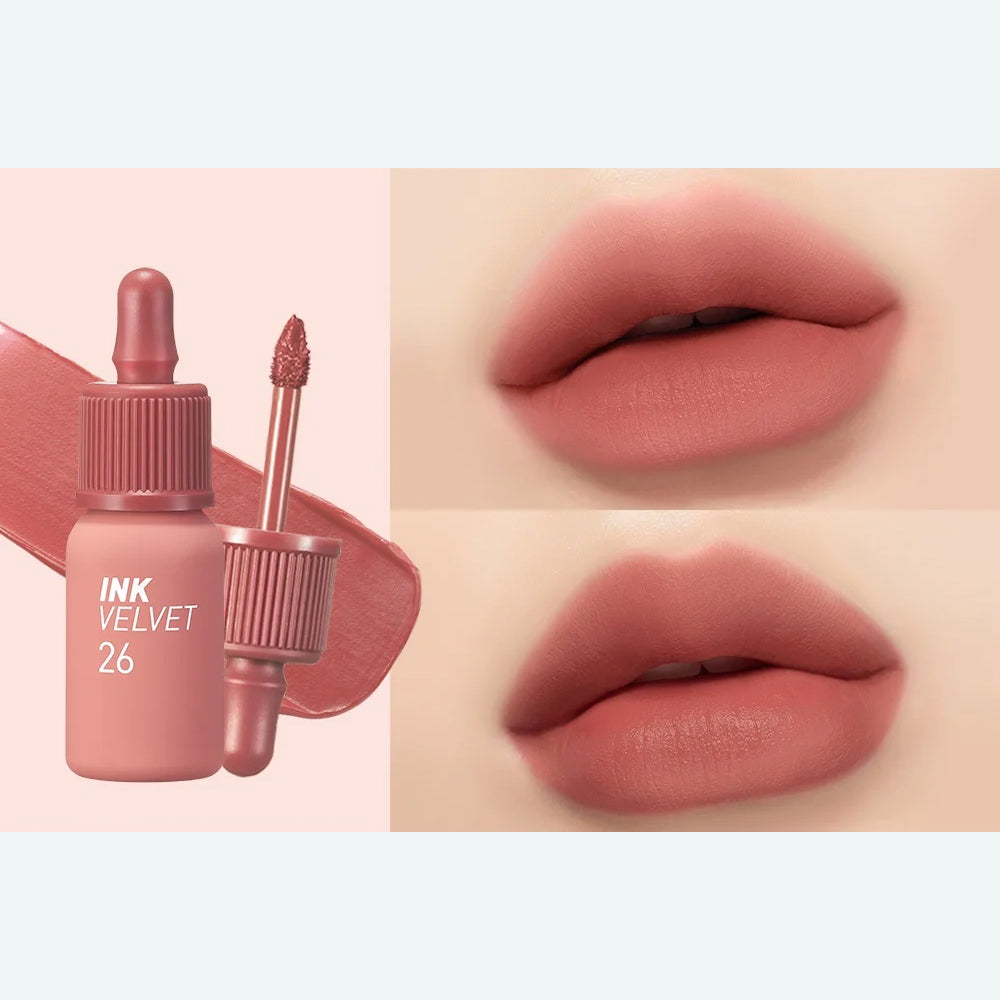 Natural lip color, Soft matte lips, Gradient lips, Matte lip tint, Velvet lip stain,,Soft Matte Natural Beige Nude Korean Lip Tint - Makeup Stash Pakistan