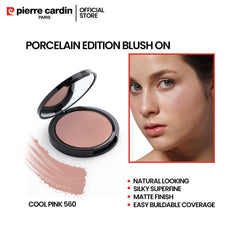 Pierre Cardin Paris Porcelain Edition Blush On Cool Pink 560 - Makeup Stash Pakistan