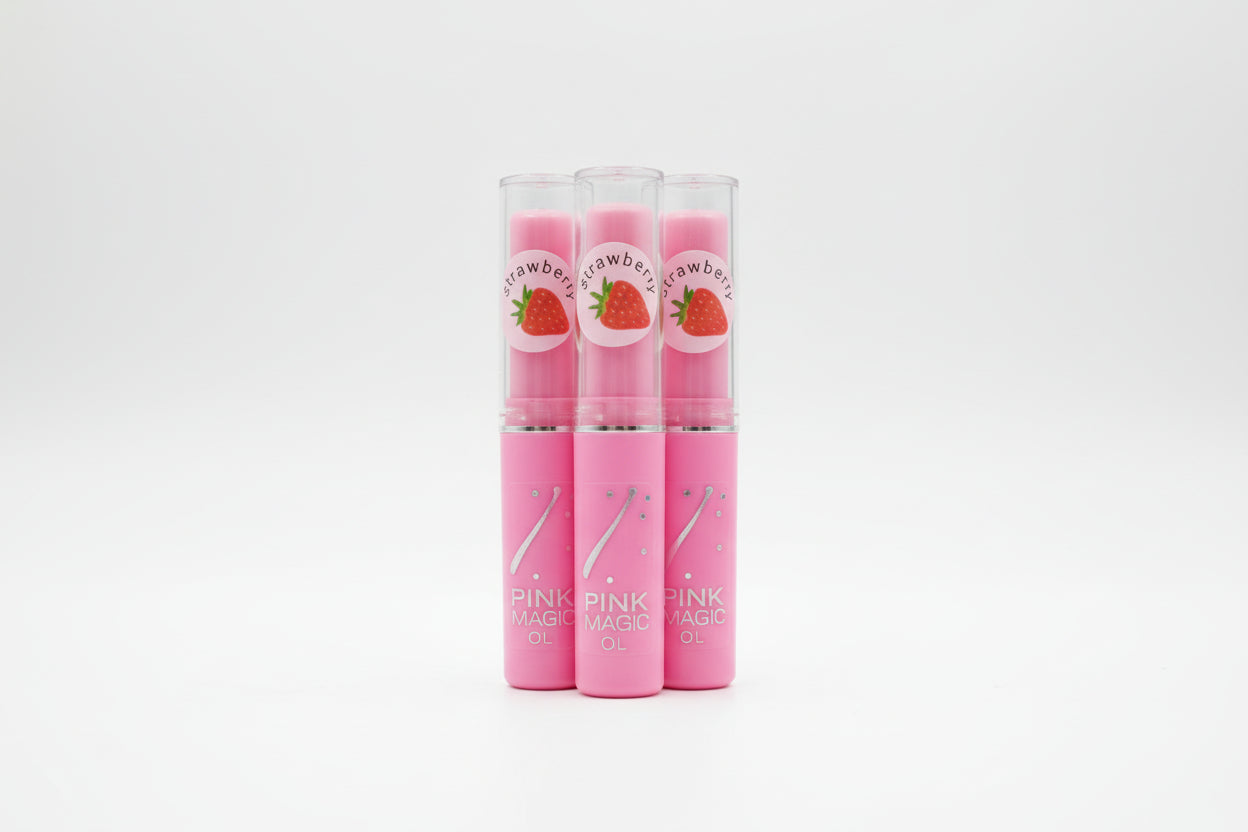Strawberry Lip Balm  , Color lip , Soft , Hydrating , Moisturizing, natural pink tint , Makeupstashpk