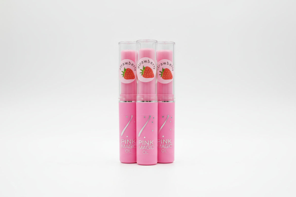 Strawberry Lip Balm  , Color lip , Soft , Hydrating , Moisturizing, natural pink tint , Makeupstashpk