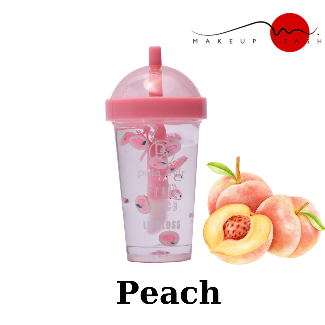 Pola Aylr Fruit Juice Lip Gloss -Peach - Makeup Stash Pakistan