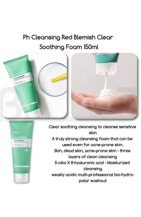 Dr.G - ph Cleansing Red Blemish Clear soothing Foam 150ml - Makeup Stash Pakistan