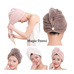 Hair Towel , Shower Head Towel , hair drying cap , Makeupstashpk