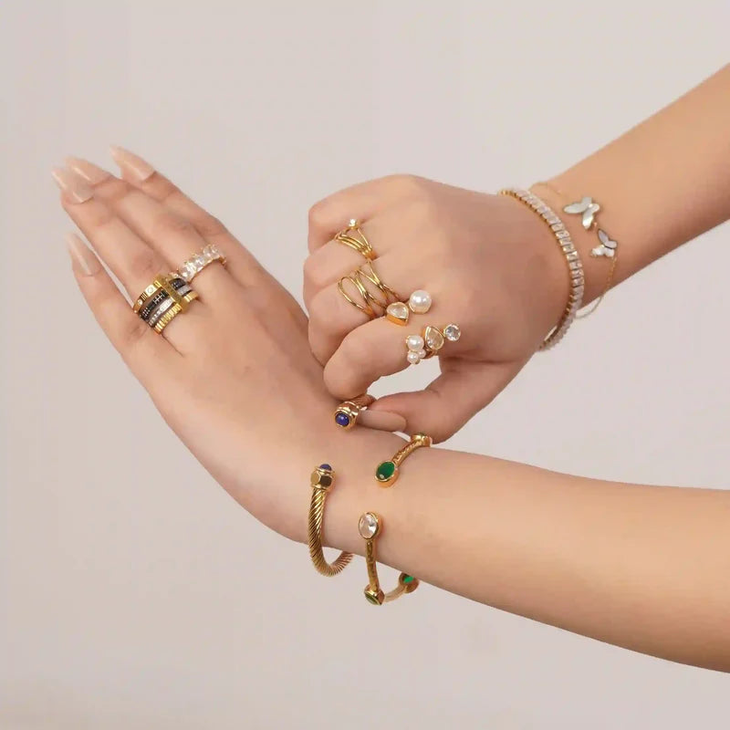 butterfly bracelet women, seashell bracelet, gold bracelet women, elegant bracelet, nature inspired jewelry, butterfly jewelry, dainty bracelet, women fashion jewelry - Makeup Stash Pakistan