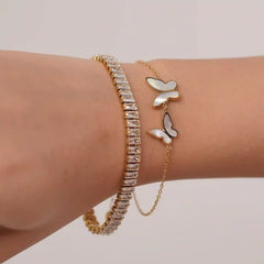 butterfly bracelet women, seashell bracelet, gold bracelet women, elegant bracelet, nature inspired jewelry, butterfly jewelry, dainty bracelet, women fashion jewelry - Makeup Stash Pakistan