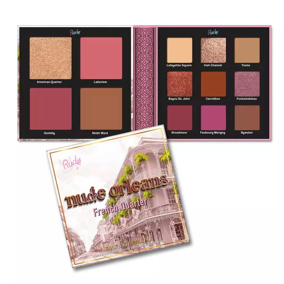 RUDE Nude Orleans Face & Eye Palette - Makeup Stash Pakistan