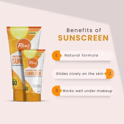 Rivaj UK Whitening & Vanishing Sunblock SPF 60 150 ML - Makeup Stash Pakistan