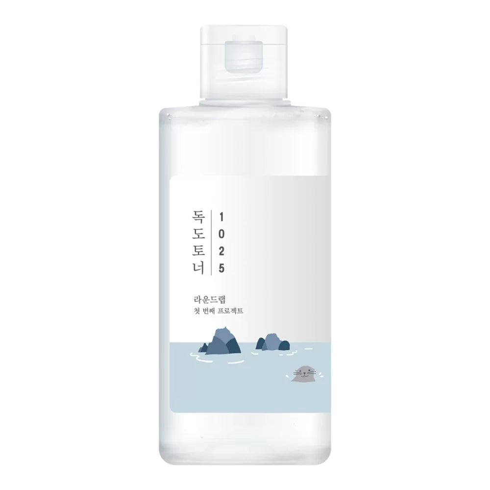 Korean hydrating toner, soothing toner K-beauty, sensitive skin toner, mineral water toner, balancing facial toner, lightweight toner, daily skincare toner, Round Lab Dokdo 1025 toner- Makeup Stash Pakistan
