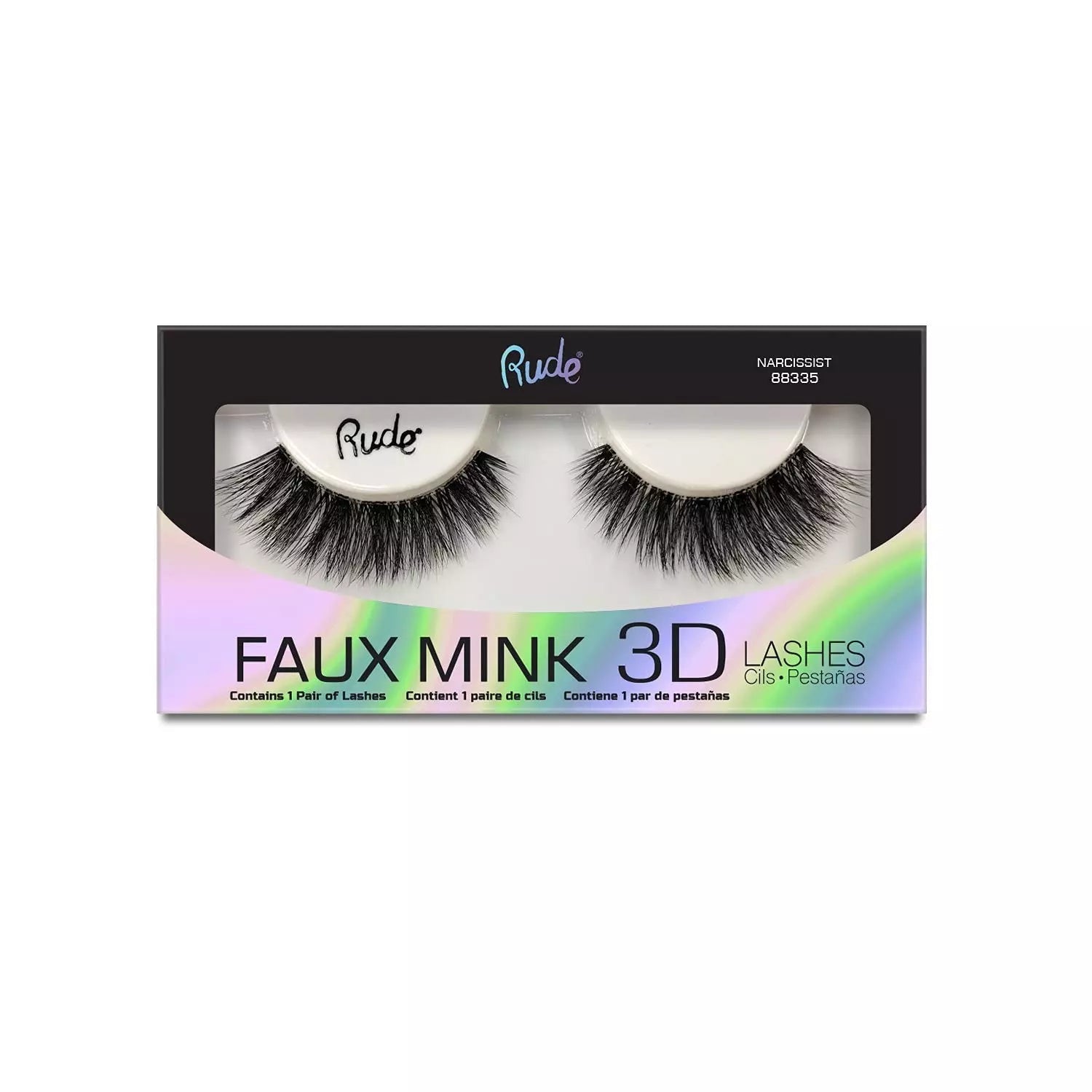 Rude Faux Mink 3d Lashes - Metamorphic - Makeup Stash Pakistan