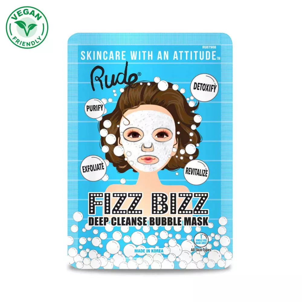 Rude Fizz Bizz Cleanse Bubble Single Mask - Makeup Stash Pakistan