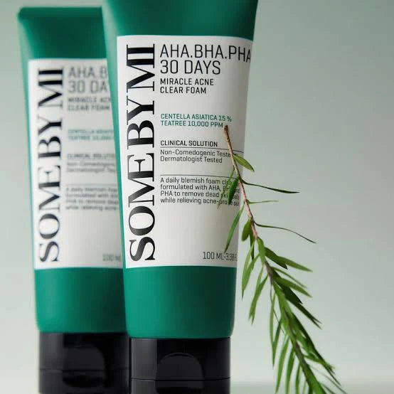 Some By Mi - AHA BHA PHA 30 Days Miracle Acne Clear Foam 100ml-Makeup Stash Pakistan