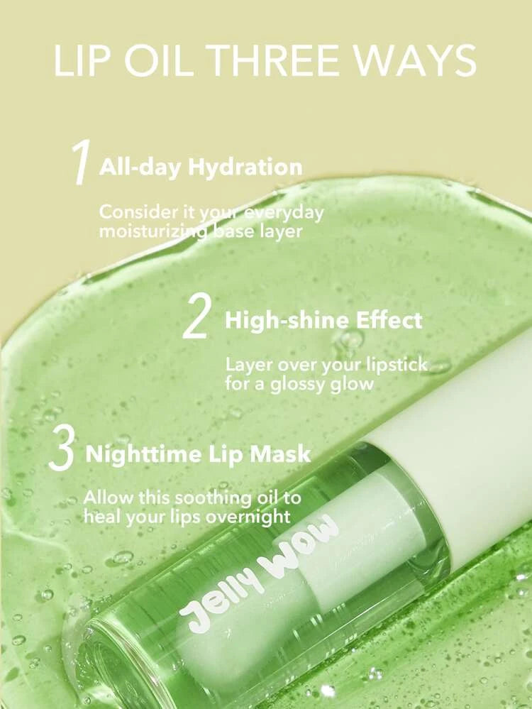 Sheglam Jelly Wow Hydrating Lip Oil - Green Apple Envy
