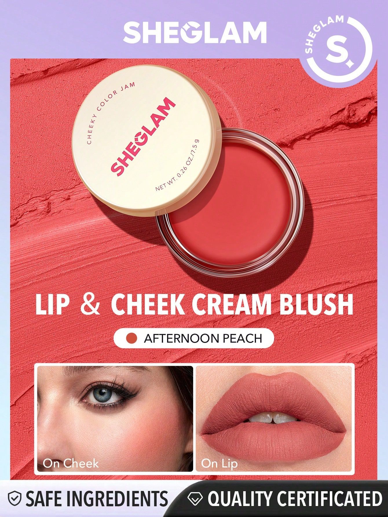 Sheglam Cheeky Color Lip & Cheek Blush - Afternoon Peach - Makeup Stash Pakistan
