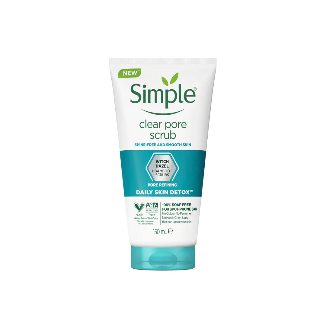 Simple Clear Pore Scrub 150 ML - Makeup Stash Pakistan