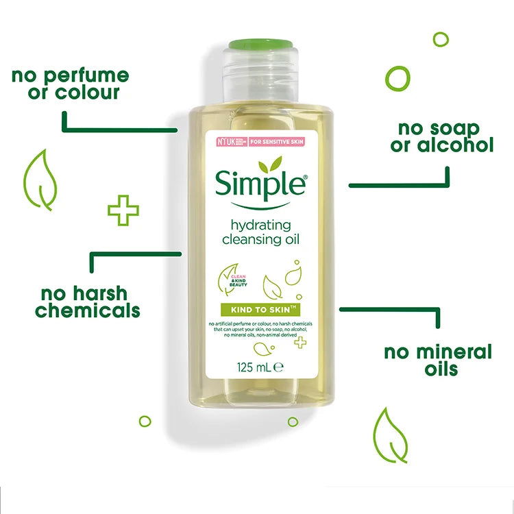 Simple Hydrating Cleansing Oil 125 ML - Makeup Stash Pakistan