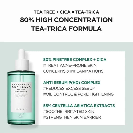 Skin1004 - Madagascar Centella Tea-Trica Relief Ampoule 100ml - Makeup Stash Pakistan
