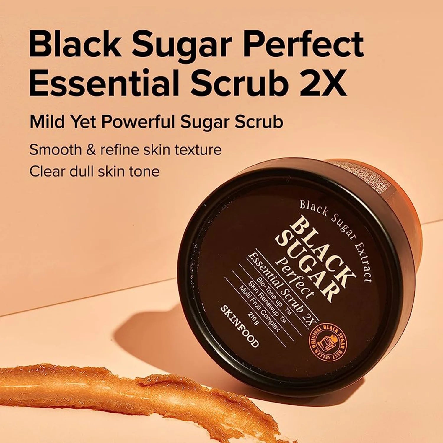 SKINFOOD - Black Sugar Perfect Essencial Scrub 2X 210g - Makeup Stash Pakistan