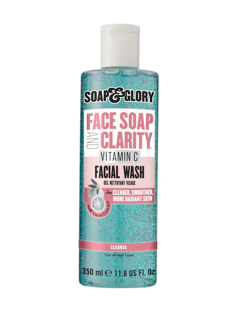 Soap and Glory Facial Cleanser, Brightening Face Wash,Daily Face Cleanser,Vitamin C Cleanser,Face Wash,Radiance Boosting Cleanser, Gentle Facial Cleanser, Cleanser for Dull Skin,Refreshing Face Wash Glow, Enhancing Cleanser, Vitamin C Skincare - Makeupstashpk