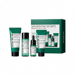 Some By Mi Starter Kit, AHA BHA PHA Kit, Korean Skincare Set, Acne Care Kit, Korean Beauty Pakistan, Some By Mi Pakistan, Acne Prone Skin Care, Travel Skincare Kit, Korean Acne Treatment, Tea Tree Skincare, Miracle Starter SOS Kit, Oily Skin Routine, Korean Toner Serum Cream - Makeupstashpk