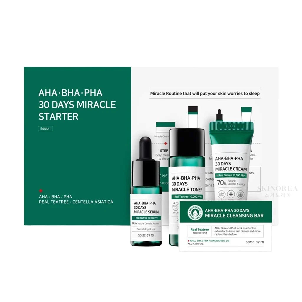 Some By Mi Pakistan, Acne Prone Skin Care, Tea Tree Skincare, Korean Acne Treatment, K Beauty Pakistan, Oily Skin Routine, Skincare Gift Set, Korean Toner Serum Cream, Sensitive Skin Care, Complete Skincare Routine - Makeup Stash Pakistan