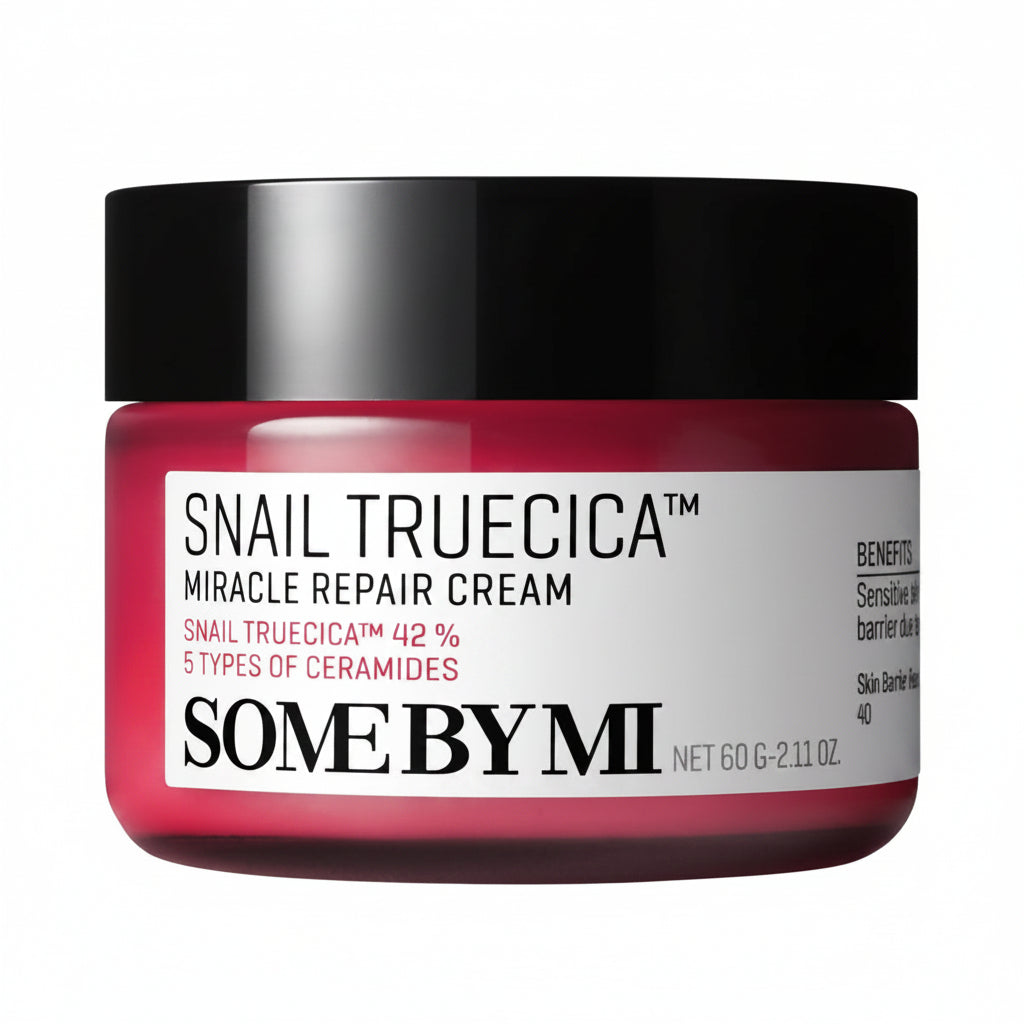 Snail Truecica Cream, Korean Repair Cream, Snail Repair Moisturizer, Acne Scar Cream, Korean Skincare Pakistan, Barrier Repair Cream, Sensitive Skin Moisturizer, Some By Mi Pakistan, Black Snail Cream, Soothing Face Cream, Hydrating Repair Cream,-Makeup Stash Pakistan