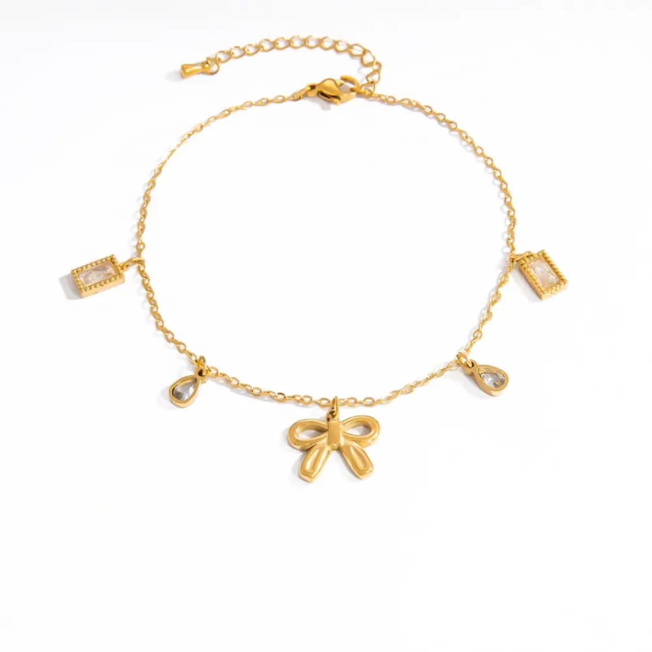 Jewelry,Stainless,Steel,Bow,Bracelet,Elegant,Makeup Stash Pakistan