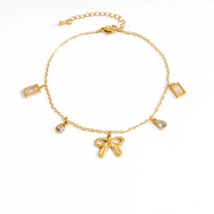 Jewelry,Stainless,Steel,Bow,Bracelet,Elegant,Makeup Stash Pakistan