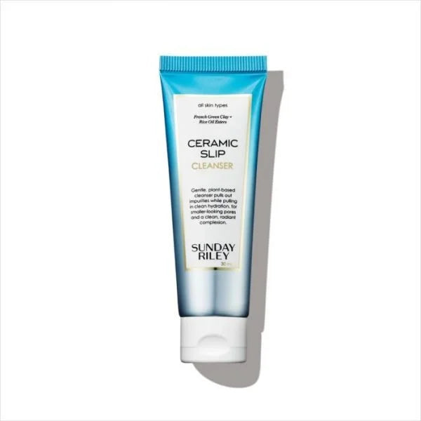 Sunday Riley Ceramic Slip Cleanser, Sunday Riley Cleanser 30ML, Ceramic Slip Cleanser, Sunday Riley Face Wash, Gentle Foaming Cleanser, Facial Cleanser, Hydrating Face Cleanser, Daily Face Wash, Travel Size Cleanser, Non-Stripping Cleanser, Makeup Removing Cleanser - ,Makeupstashpk