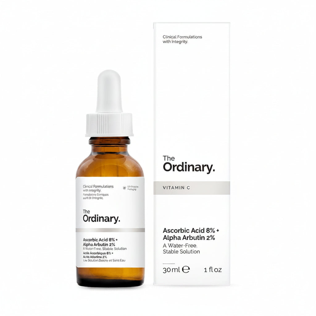 Vitamin C, Ascorbic Acid Serum, Alpha Arbutin Serum, Brightening Serum Pakistan, Dark Spot Treatment, Hyperpigmentation Serum, The Ordinary 30ml, Glow Serum, Skincare Pakistan, Vitamin C Face Serum - Makeup Stash Pakistan