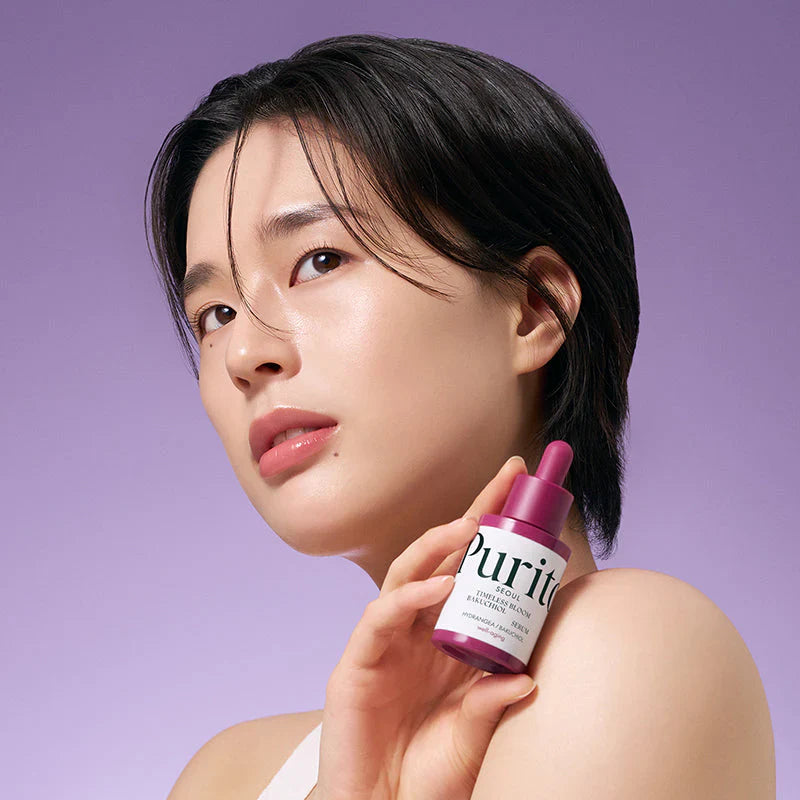 bakuchiol serum, bakuchiol serum Korea, retinol alternative serum, anti-aging serum sensitive skin, Korean skincare serum, wrinkle repair serum, natural retinol alternative, Purito Timeless Bloom, glowing skin serum - Makeup Stash Pakistan