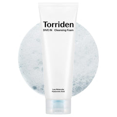 Torriden,Foam Cleanser, Hyaluronic Acid Cleanser, Korean Face Wash, Hydrating Cleanser, Gentle Face Wash, Torriden DIVE IN Cleanser, Low Molecular Hyaluronic Acid, Korean Skincare - Makeupstashpk