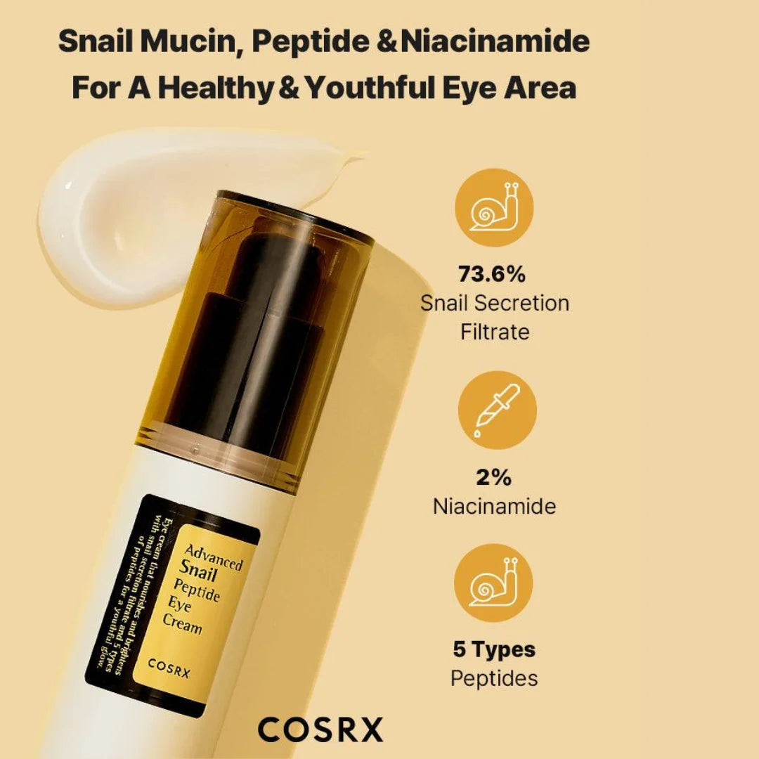 Cosrx - Advanced Snail Peptide Eye Cream 25 ML - Makeup Stash Pakistan
