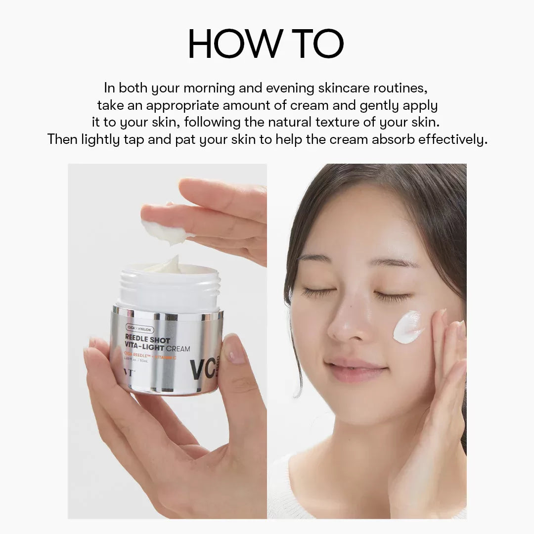 VT Vita Light Cream, Reedle Shot Cream, Korean Brightening Cream, Glow Moisturizer, Korean Skincare Pakistan, Vitamin Face Cream, Hydrating Glow Cream, VT Cosmetics Pakistan, Brightening Moisturizer, Niacinamide Cream, Korean Beauty Products,Makeupstashpk
