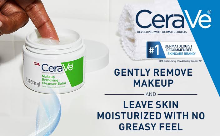 Makeup Removing Balm, CeraVe Cleanser Balm, makeup remover balm, cleansing balm for sensitive skin, ceramide makeup remover, CeraVe skincare, balm cleanser, fragrance free makeup remover, jojoba oil cleanser - Makeupstashpk